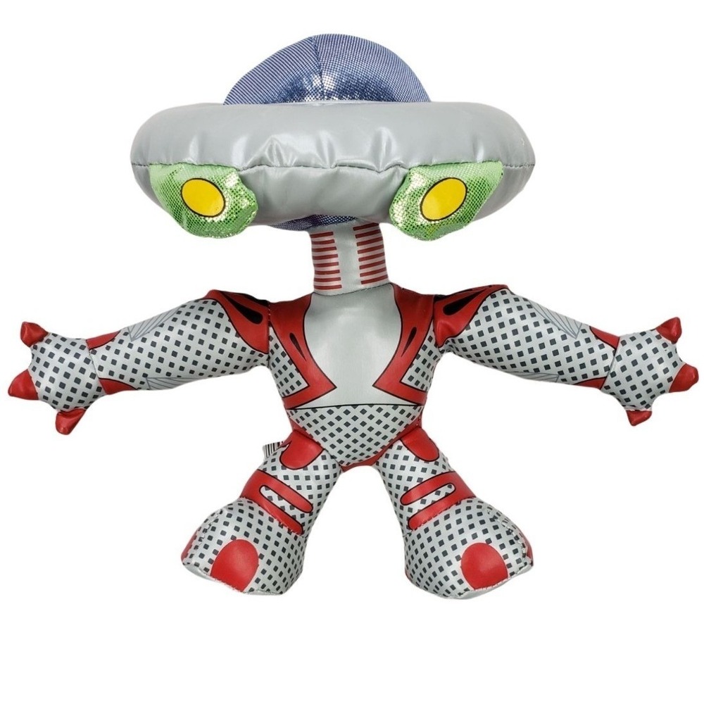 Power Rangers Alpha 5 Plush Just Play 2016 Movie Robot Figure 8 Inch Red Grey